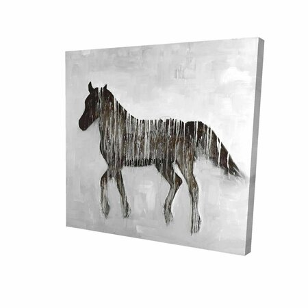 FONDO 16 x 16 in. Gambading Abstract Horse-Print on Canvas FO2792273